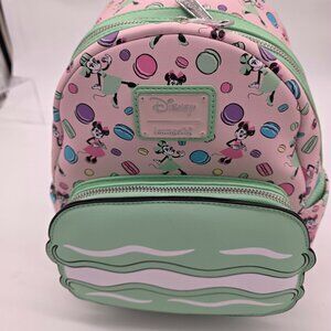 Disney Loungefly Minnie Mouse Macaron Mini Backpack Pastel Pink Green New